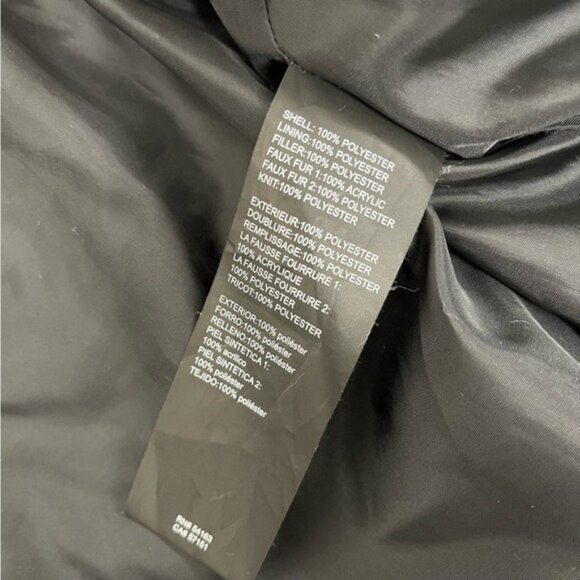 Karl Lagerfeld Paris White Long Faux Fur Puffer Coat - Size Large - Picture 11 of 16